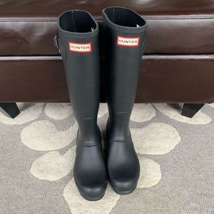 Original Tall Hunter Boots Size 7 Black